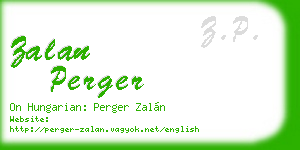 zalan perger business card