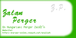 zalan perger business card